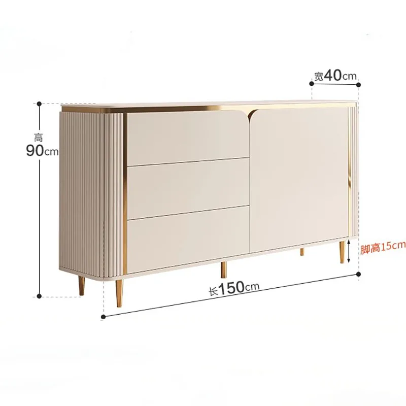 グラムシンプルリビングルームキャビネットヴィンテージプレミアムデザインシンプルディスプレイキャビネット北欧省スペースルーム引き出しホーム家具