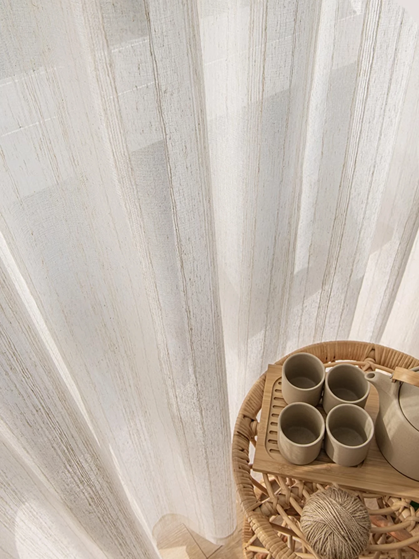 ستائر نافذة من الكتان الصناعي  - مراجعة Linen Curtain Eyelet وسعره