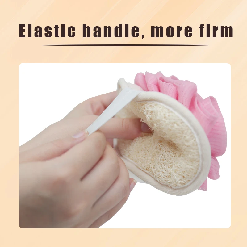 Natural Bath Loofah Brush Bath Loofah Sponge Shower Mesh Natural Loofah Sponge Bath Ball Shower Rub Remove Exfoliate Dead Skin