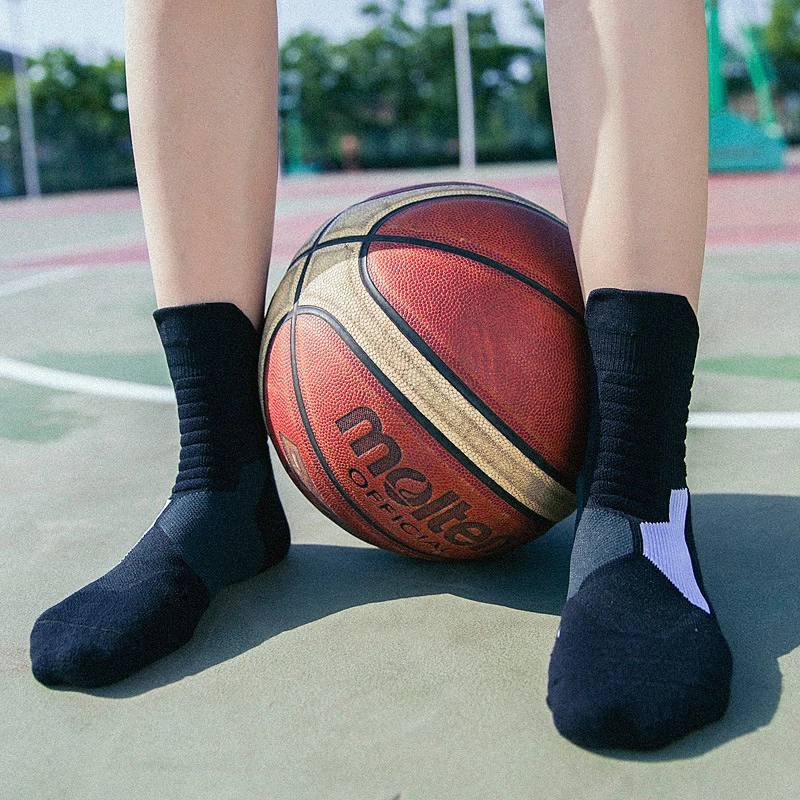 High Quality New Men Outdoor Sports Elite Basketball Socks Men Cycling Socks Compression Socks Cotton Towel Bottom Men\'s socks