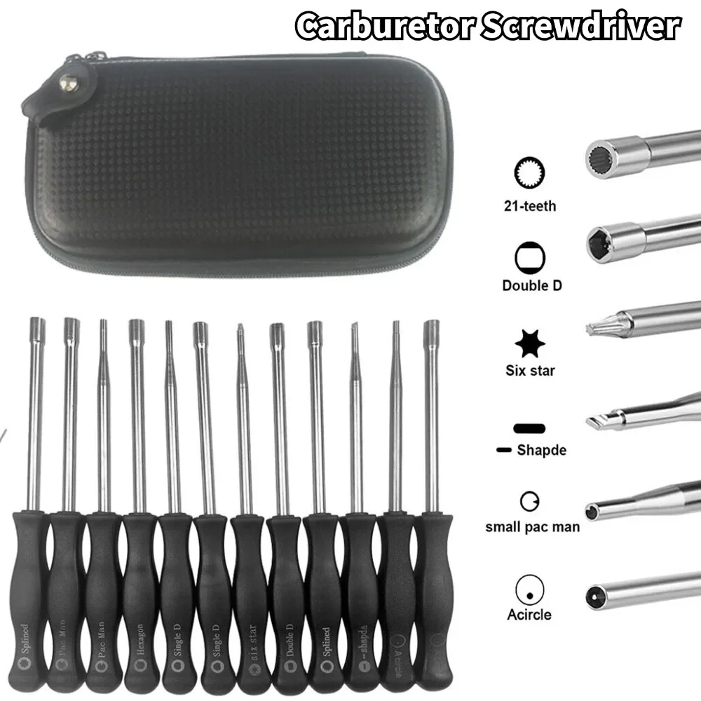 

3/12Pcs Carburetor Adjustment Tools Multi-head Tune-up Screwdriver Set Car Repair Motorcycle Accessories For Chainsaw Trimmer