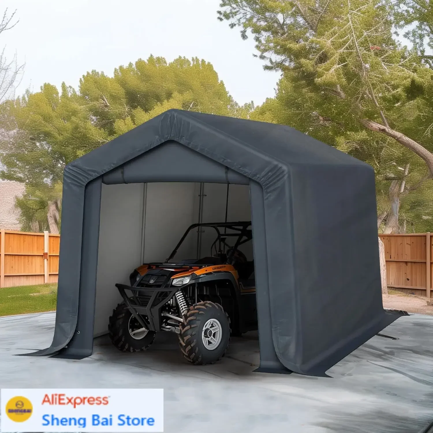 

Бестселлер: Усиленный навес-гараж 8x12 футов для улицы, с защитой от снега, переносной, с 2 дверями, для хранения и использования в качестве патио, тент-укрытие