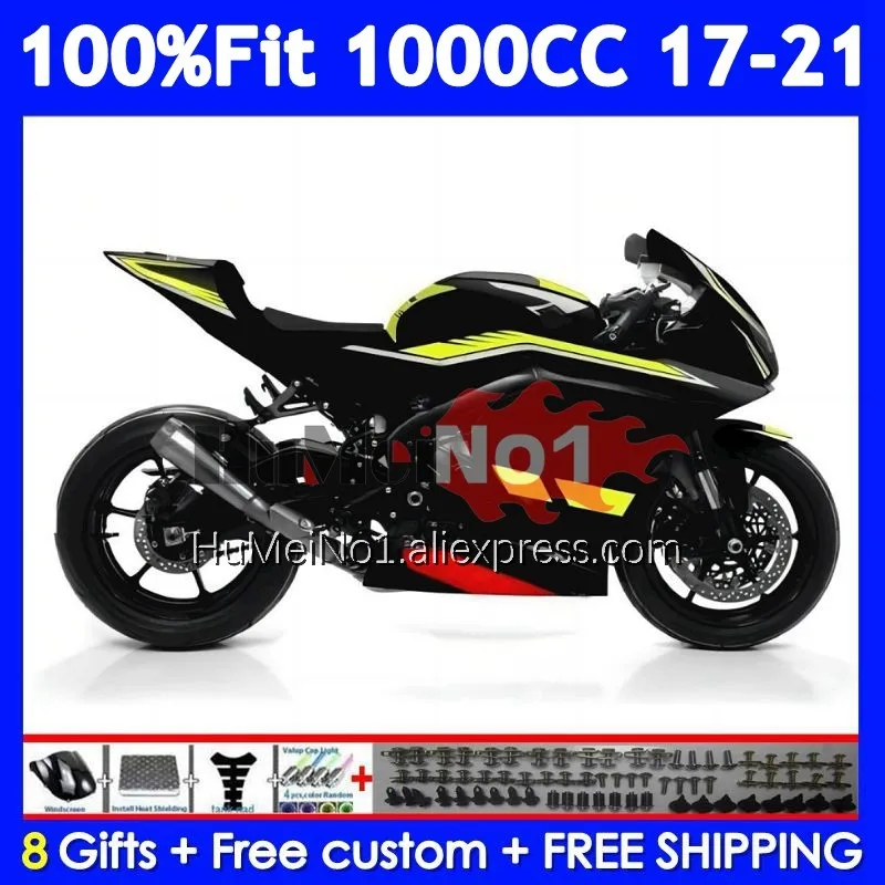 Injection For SUZUKI GSXR1000 GSXR 1000 L7 122No.153 K17 Glossy Black GSXR-1000 17 18 19 20 21 2017 2018 2019 2020 2021 Fairings