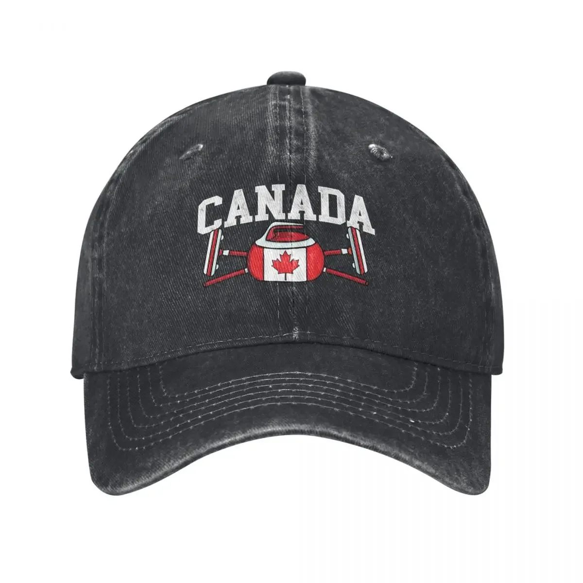 

Canada Curling Broom Winter ice Sports Canadian Flag Curling Baseball Cap Streetwear Trucker Hat Women's Beach Outlet Men's