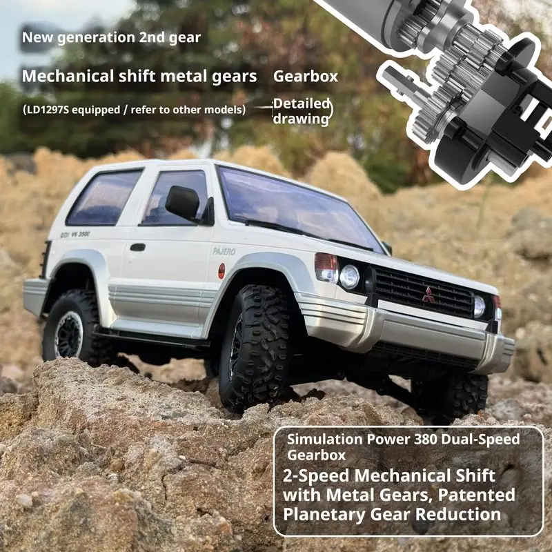 مجموعة الإصدار السائب الجديد من Landa LD1297S Pajero للتحكم عن بعد، مركبة للطرق الوعرة 4WD للأولاد مركبة جاهزة للجري (RTR) كاملة #3