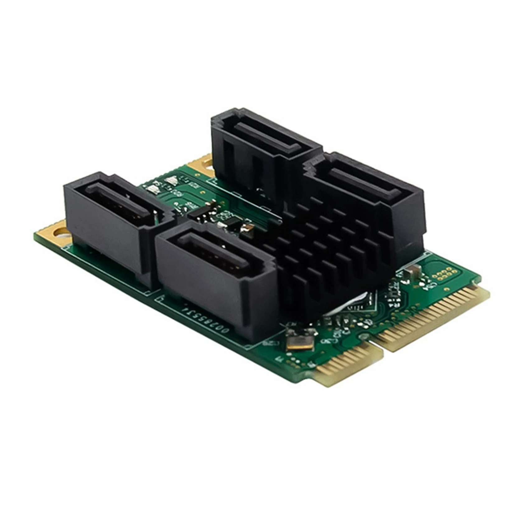 

Карта адаптера жесткого диска PCIe на 4 порта SATA3.0, 6 Гбит/с, карта расширения контроллера Mini PCI Express на SATA 3.1, плата расширения