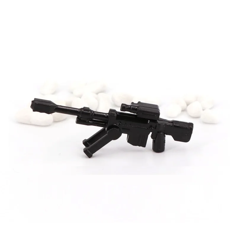 Modernas armas militares aw50f sniper rifle arma do exército soldado swat polícia tijolos blocos modelo kits de construção figuras mini brinquedos