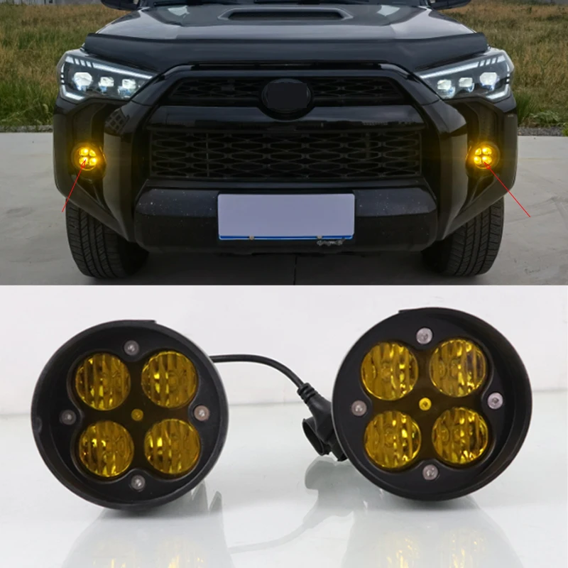 Car LED Fog Light Front Bumper Lamp For Toyota Tacoma 2005-2022/ Tundra 2022/ 4runner 4 runner 2014-2022(No Logo)