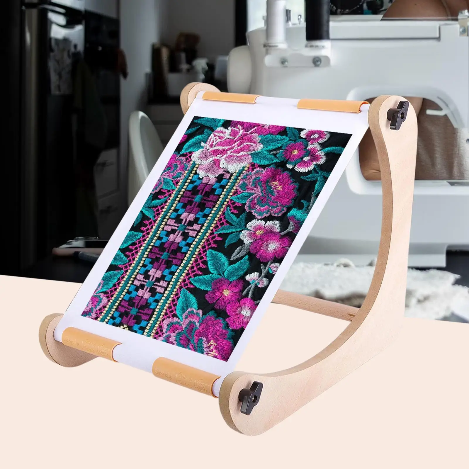 

Embroidery Table Stand Sewing Supplies Art Crafting Adjustable Wood Sturdy