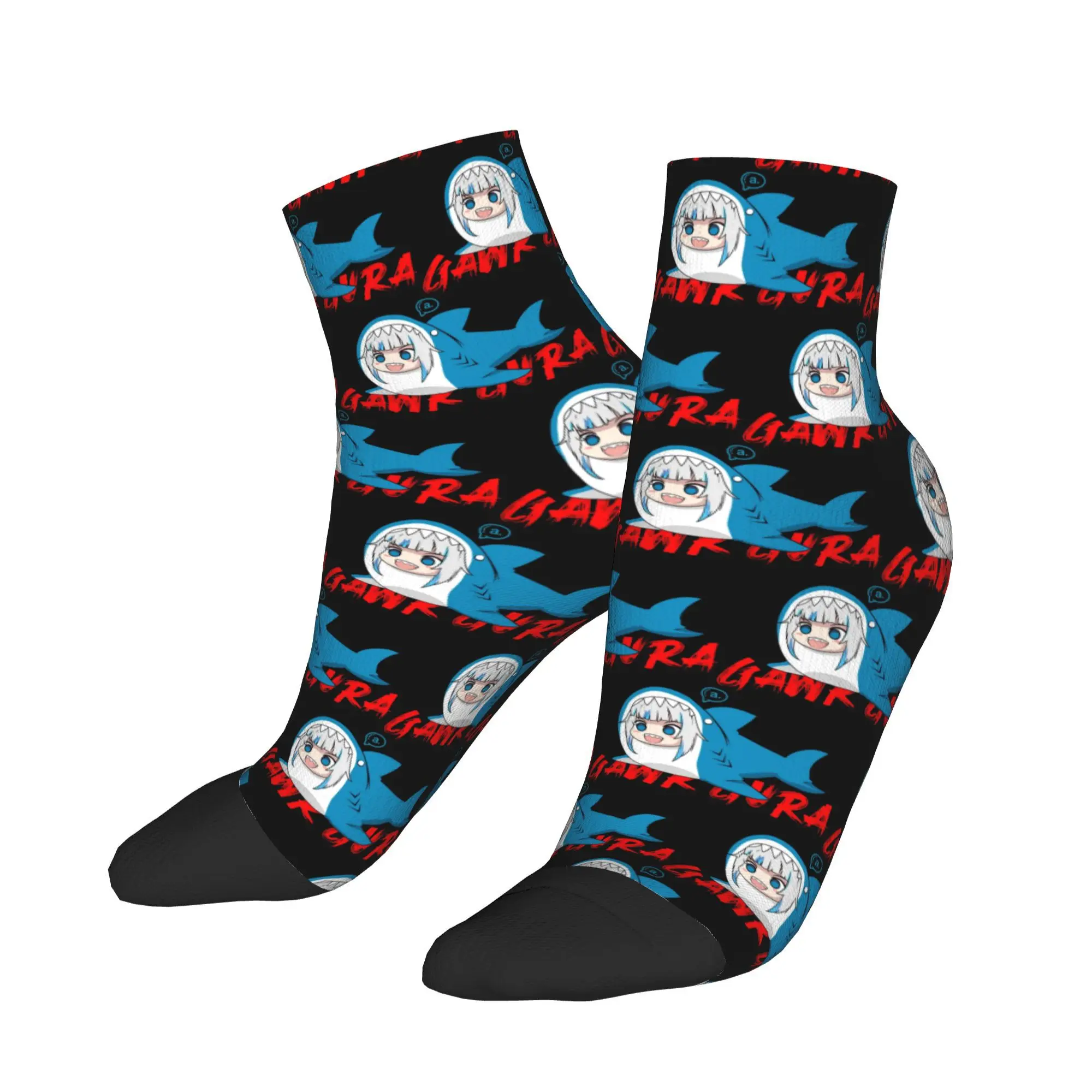 

Gawr Gura Cute Ankle Socks Couple Quality Funny Sock Summer Cycling Anti Slip Printed Socks Birthday Present