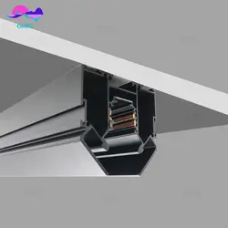 New 48V Magnetic Track Lights Aluminium Profiles Magnet Linear Track Lighting System Magnetic Rail Light For Stretch Ceiling