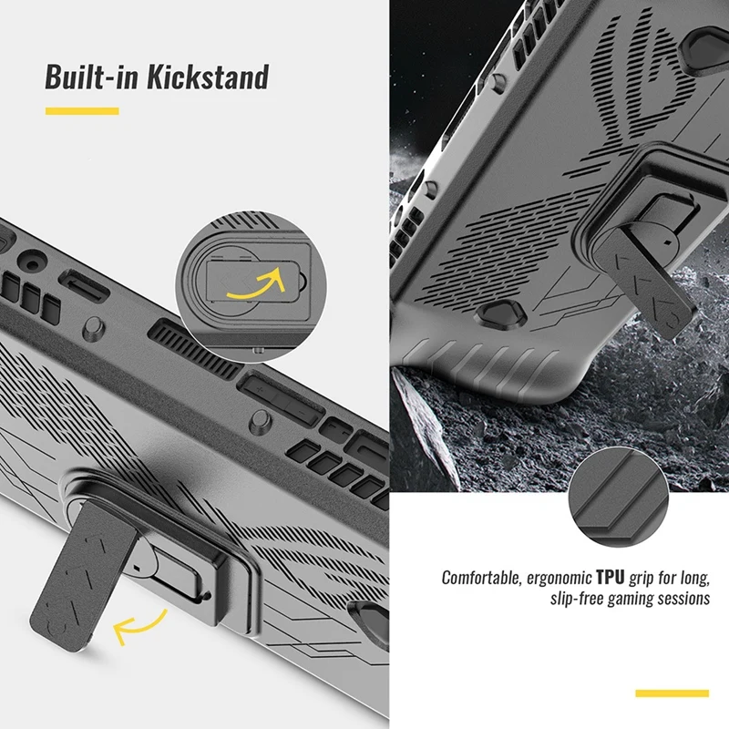 Mod Case Ally X Protective Case Skin with Detachable Front Shell Cover and Kickstand for Ally X Accessories-A51M