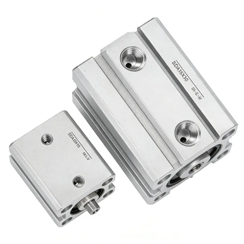 SDA Series Cylinder External Thread External Thread Small Pneumatic Thin Cylinder SDA20/25/32/40/50/63/80X100/50-B-S