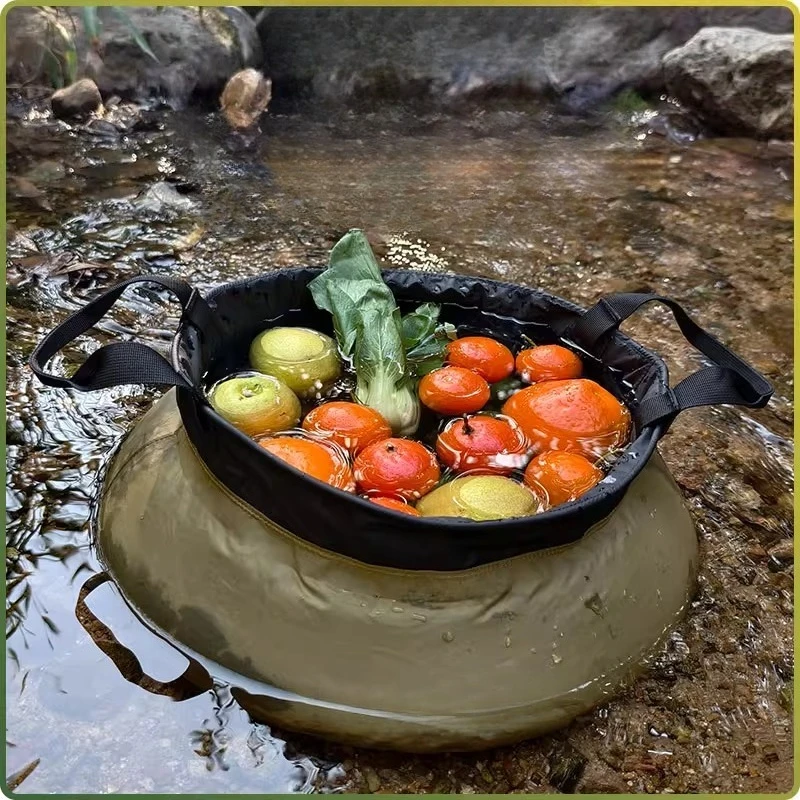 

Multifunctional lightweight folding basin, travel portable vegetable basin