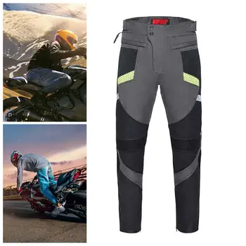 1 set of motorcycle pants cycling equipment motocross pants with protective gear cycling pants anti-collision riding pants