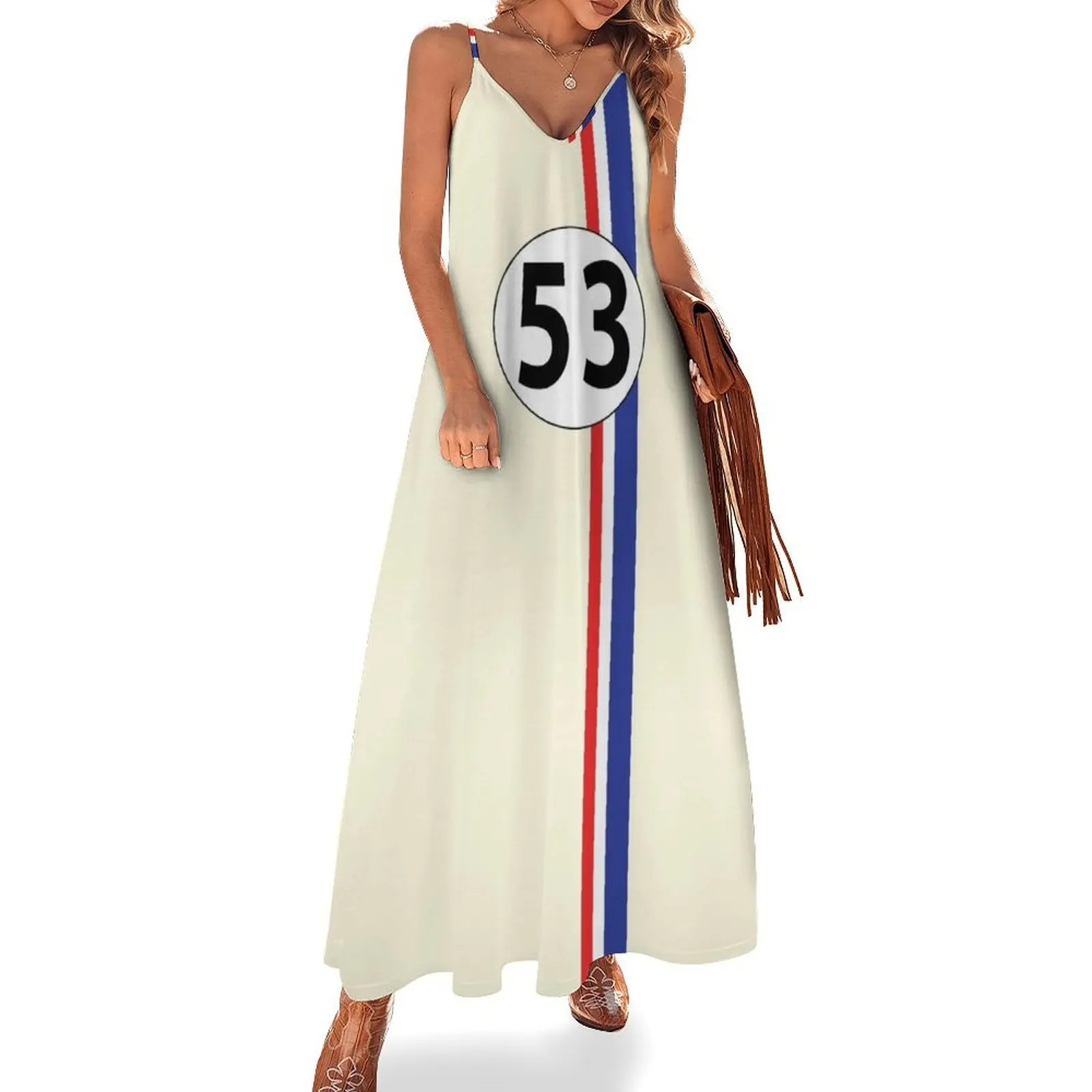 

Herbie, number 53 Sleeveless Long Dress summer dress woman 2025 trendy Woman clothing dress