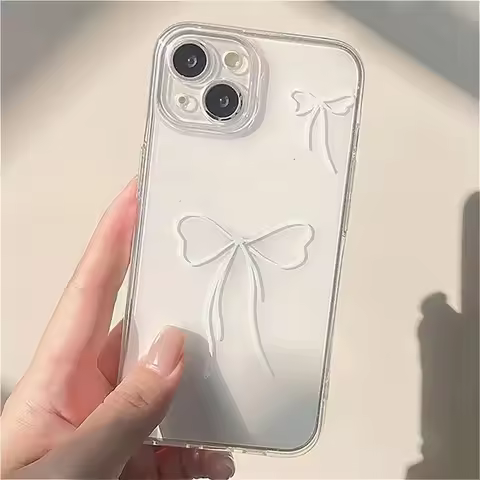 Lovely Bow Case for Infinix Note 12 G96 11 30i 30 VIP TECNO 40 30 CAMON 19 NEO 20 GT 10 Pro Smart 5 4 POP 5 LTE Cover Clear