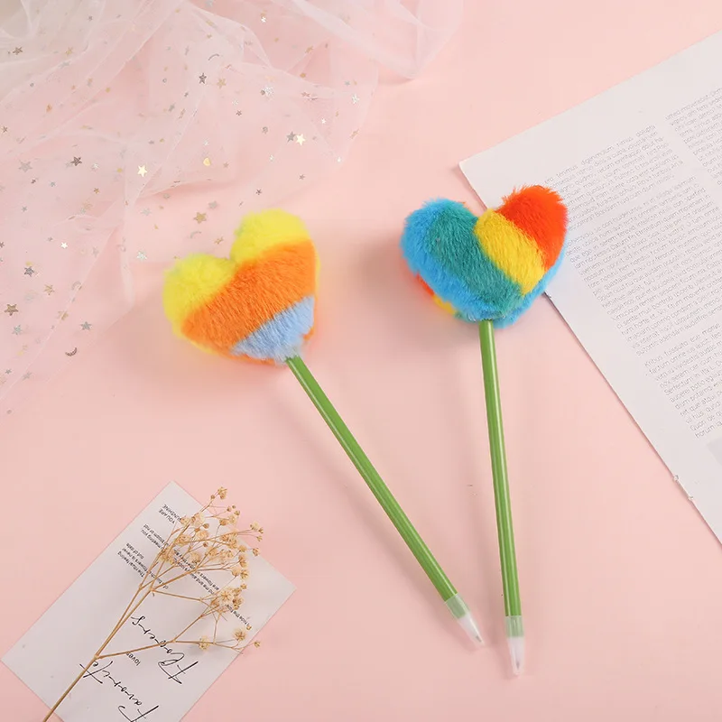 Kawaii School Supplies Office Stationery Ballpoint Pen Creative Cute Love Plush Sweet Candy Styling Funny Lovely Pens