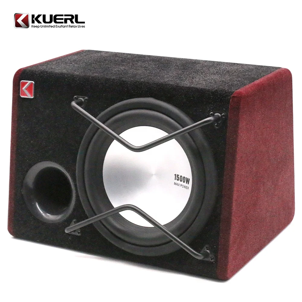 Kuerl 10 inch trapezoid subwoofer auto super bass active car subwoofer refit 12V audio subwoofer for car