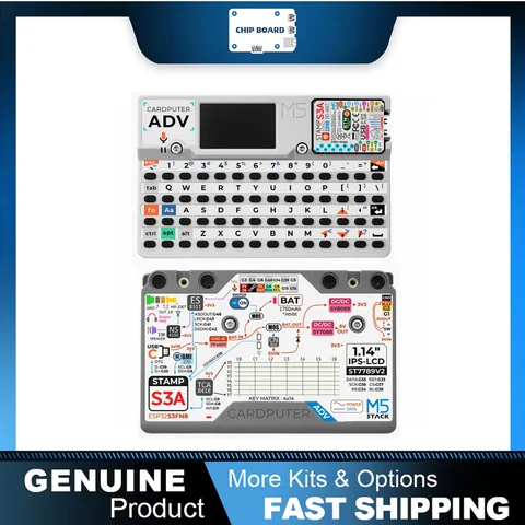 M5Stack Cardputer Adv ESP32 Portable Computer, M5StampS3A 1.14 Inch Display, 56 Key Keyboard Development Kit