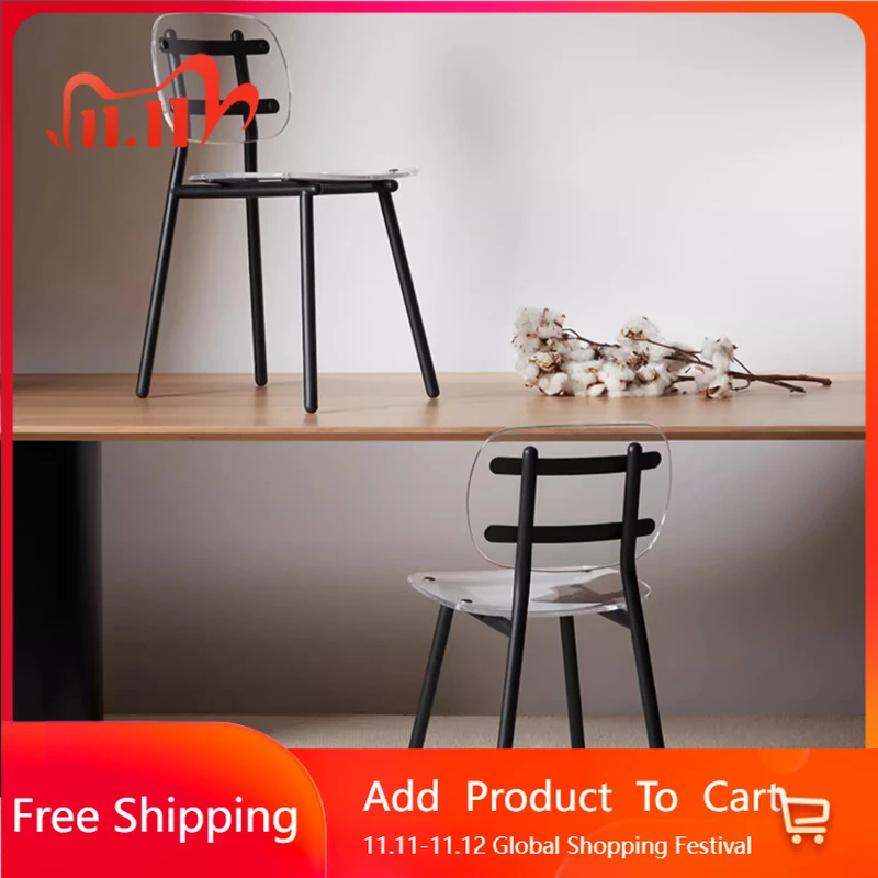 

Acrylic Transoiparent Bar Stools Design Reception Make Up Ergonomic Bar Chairs Island Backrest Sillas Altas Para Barra Furniture