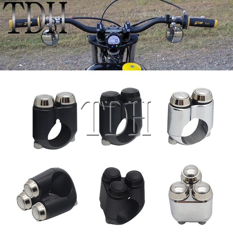 Motocykl 22mm 25mm przełącznik na kierownicę włączony kierunkowskaz róg sterowanie ręczne 2/3 przełącznik przyciskowy dla Harley Yamaha Chopper Bobber