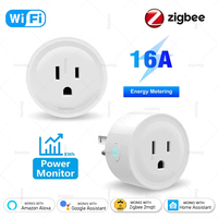 WiFi/Zigbee 3.0 Smart Plug 16A US Smart Socket With Power Monitoring Timing Function Outlet Works With Alexa Home Assistant Z2M
