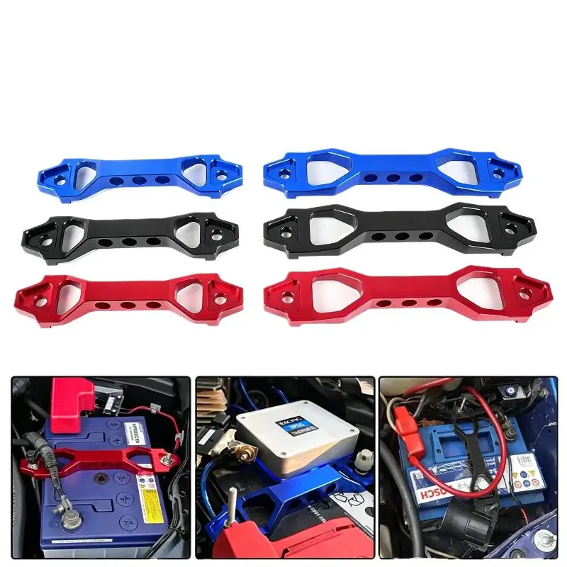 140mm/190mm Billet Aluminum Car Battery Tie Down Mount Bracket Brace Battery Fasten Bracket Holder 14cm 19cm