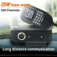 QYT KT-WP12 High-Performance Mini Mobile Car Radio 25W 200 Ch LCD Microphone VHF UHF Dual Frequency with Programming Cable