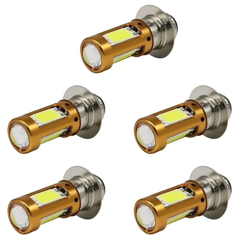 

Leading-Edge-5X H6M PX15D P15D LED Motorcycle Headlights Hi-Lo Bulb For Motorbike Scooter Moped Head Light White 1500Lm 12-
