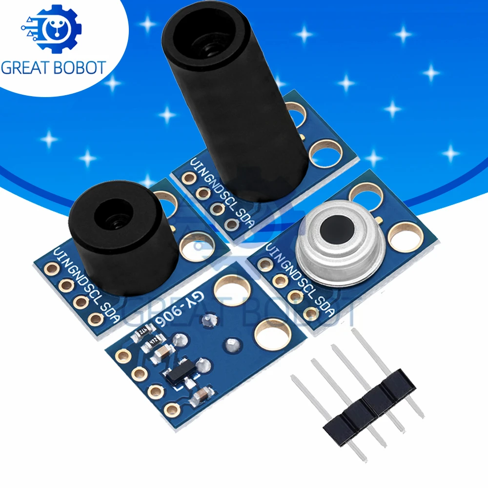 Módulo sensor de temperatura IR MLX90614 GY-906 (BS): sonda sin contacto compatible con MLX90614ESF para Arduino
