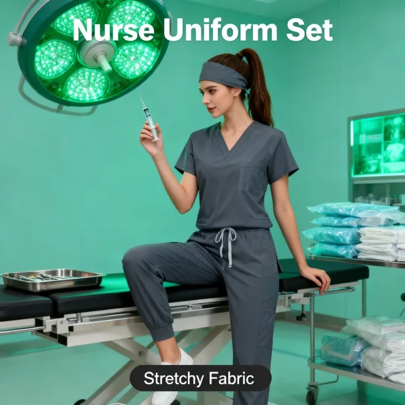 

2-Piece Soft Scrubs Uniform with Pockets for Centers and Clinics Workwear