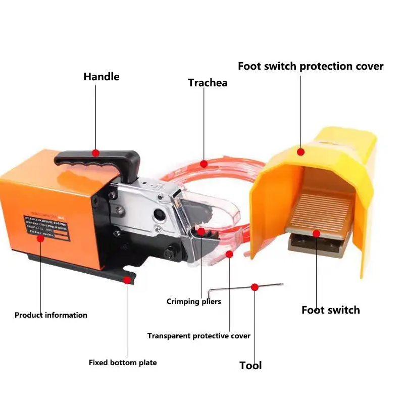 Pneumatic Crimping Pliers Am-10 Electrical Terminal Cold Crimping Machine Multifunctional Crimping Machine Pressure Die