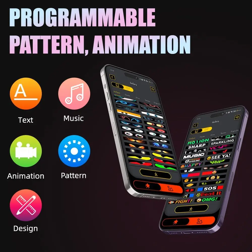 Programmable LED Matrix Panel Light USB Flexible Screen Display Animation Scrolling Sign DIY APP Control For Shop Bar Party