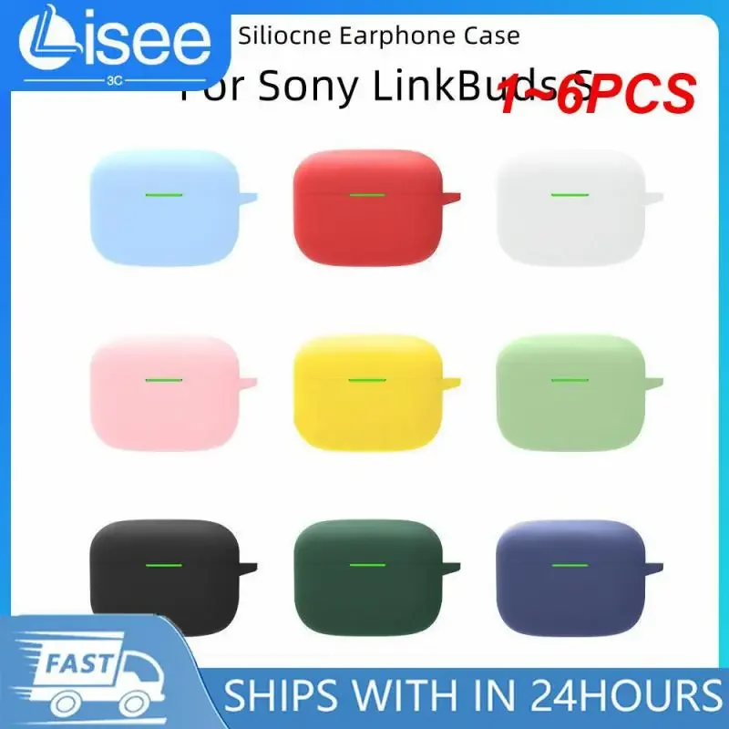 1~6PCS for LinkBuds S Silicone Case CoverSilicone Soft Skin Shockproof Case With keychian for LinkBuds S Protective