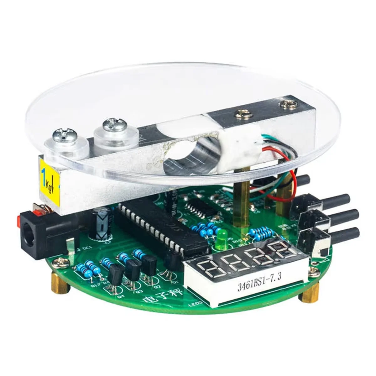 Электронные весы BAAQ DIY Kit, 51 комплект для пайки микроконтроллера с цифровым трубчатым дисплеем HX711, чип 5 В