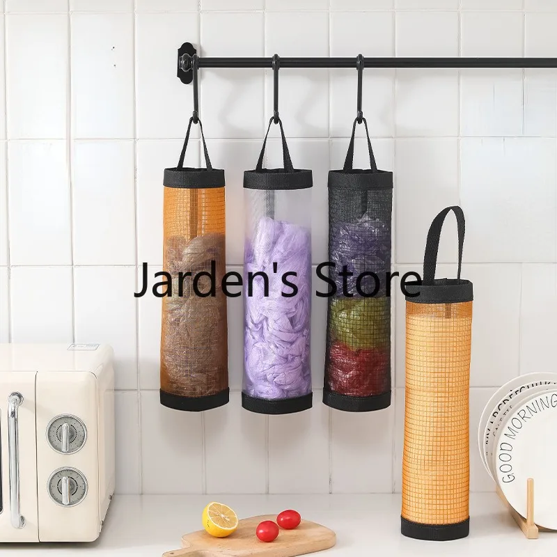 Garbage Bag Storage Kitchen Garbage Organizer Plastic Bag Holder Organizing Hanging Garbage Collection Storage Bag