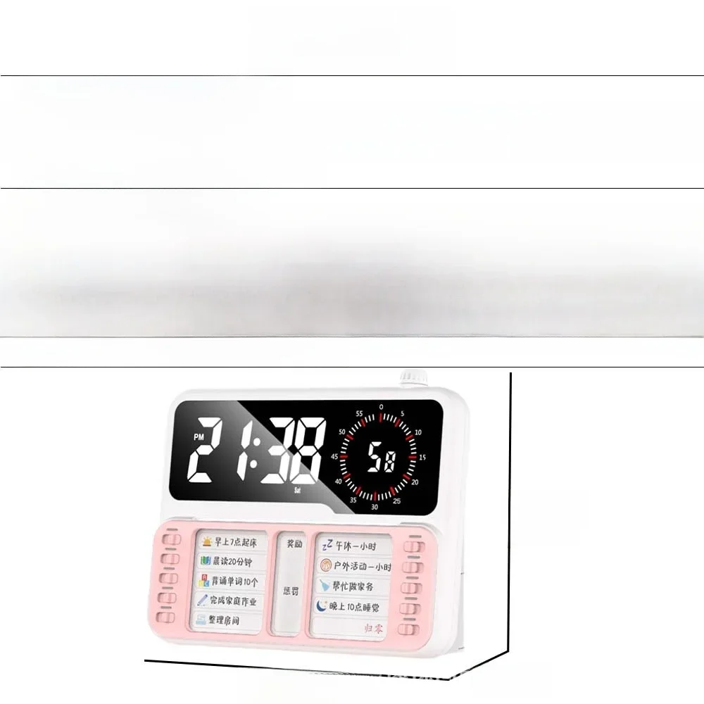 Visualized Children's Time Manager Student Self-Discipline Timer Punch Alarm Clock Stationery Storage Electronic Alarm Clock