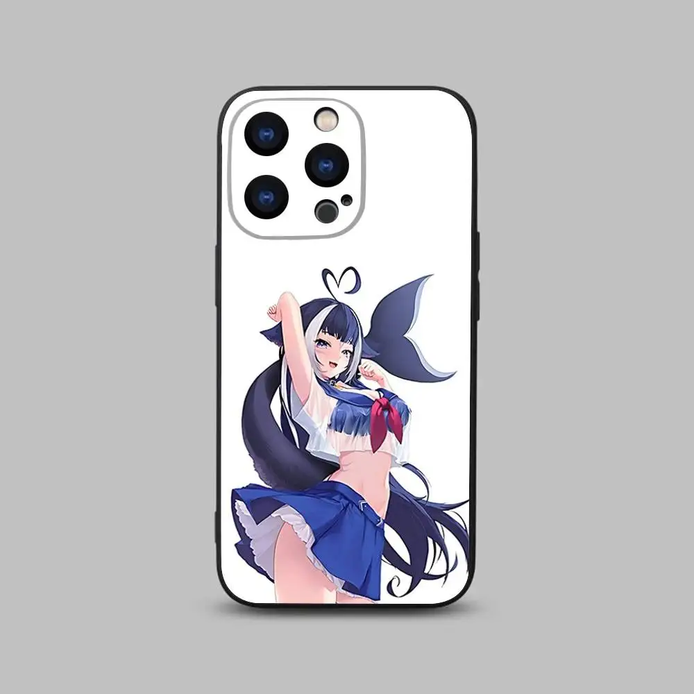 حافظة هاتف S-Shylily Vshojo Vtuber لهاتف iPhone 17,16,15,14,13,12,11,Pro,Max,Plus,X,XS,SE4,E,Mini,Soft Black Case