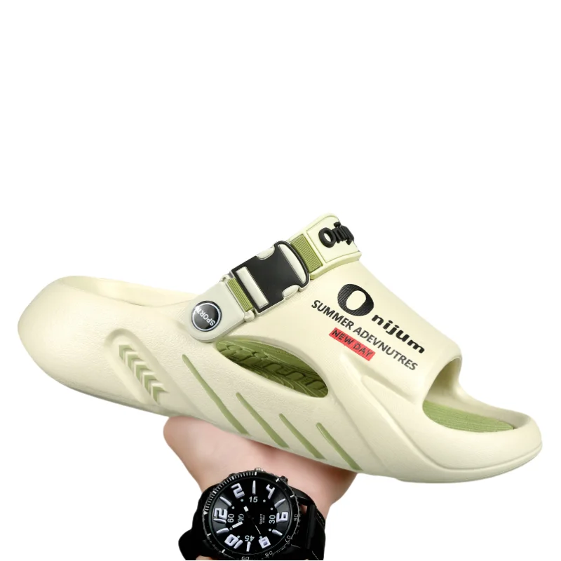 New Men\'s Slippers Outdoor Sandals Beach Comfortable Soft Slides Indoor Slippers Casual Shoes Men Outdoor Sandals Big Size 46 47