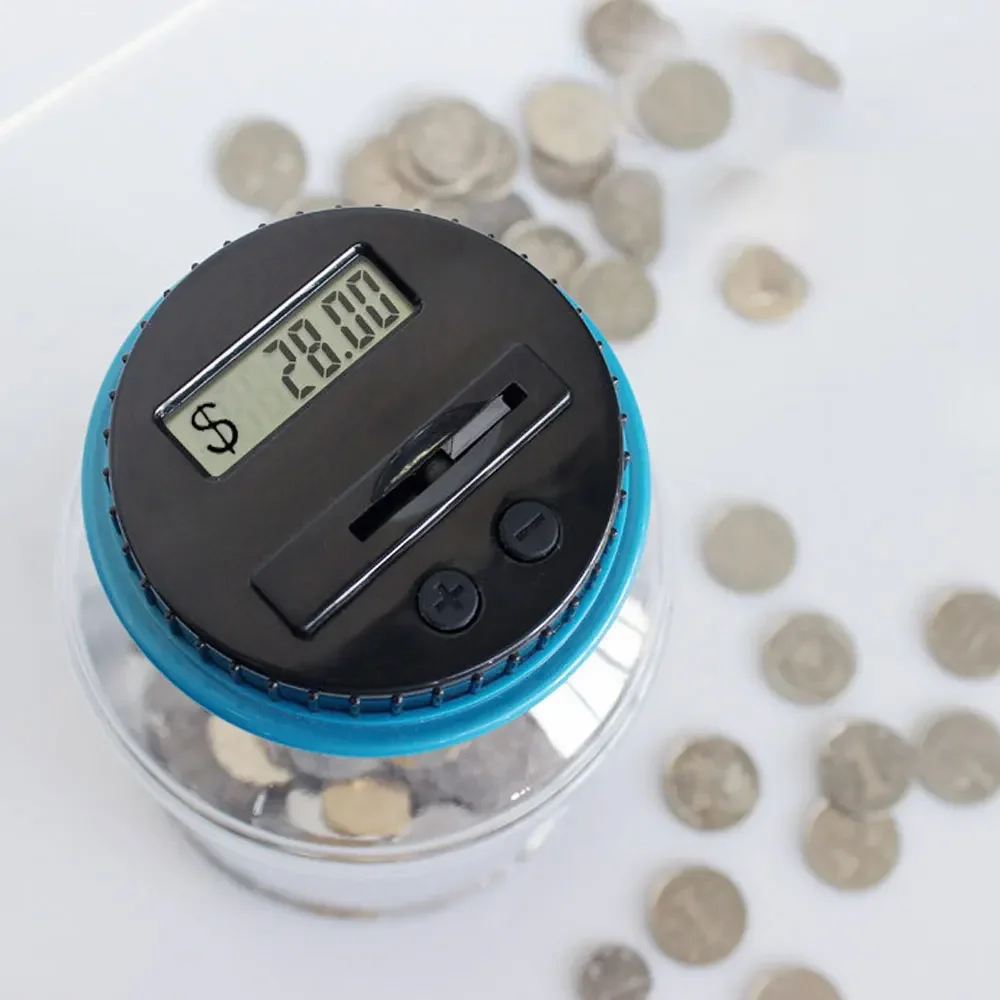 الرقمية Lcd العد الإلكترونية العد حصالة على شكل حيوان للجنط اليورو Au المال عملة صندوق توفير المال جرة سعة كبيرة #2