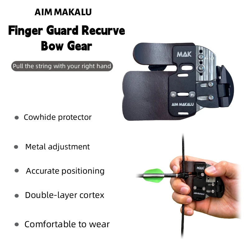 Archery Finger Tab, Universal for Recurve Bow, American Traditional Bow, Non-slip Thickened Wear-resistant Archery Protective Ge