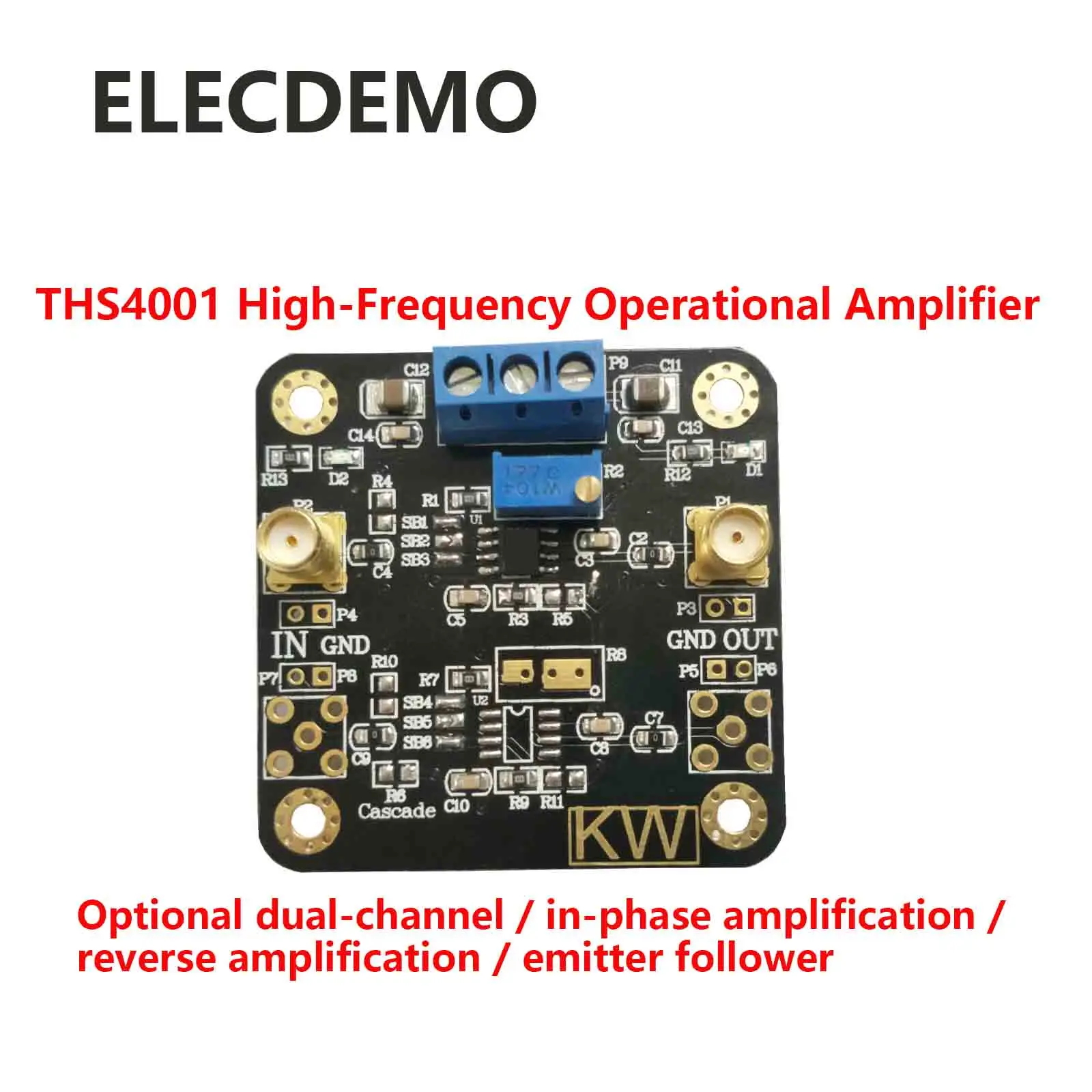 THS4001 Modul Dual Hohe Frequenz Operationsverstärker Hohe Frequenz Verstärker Funktion demo Board