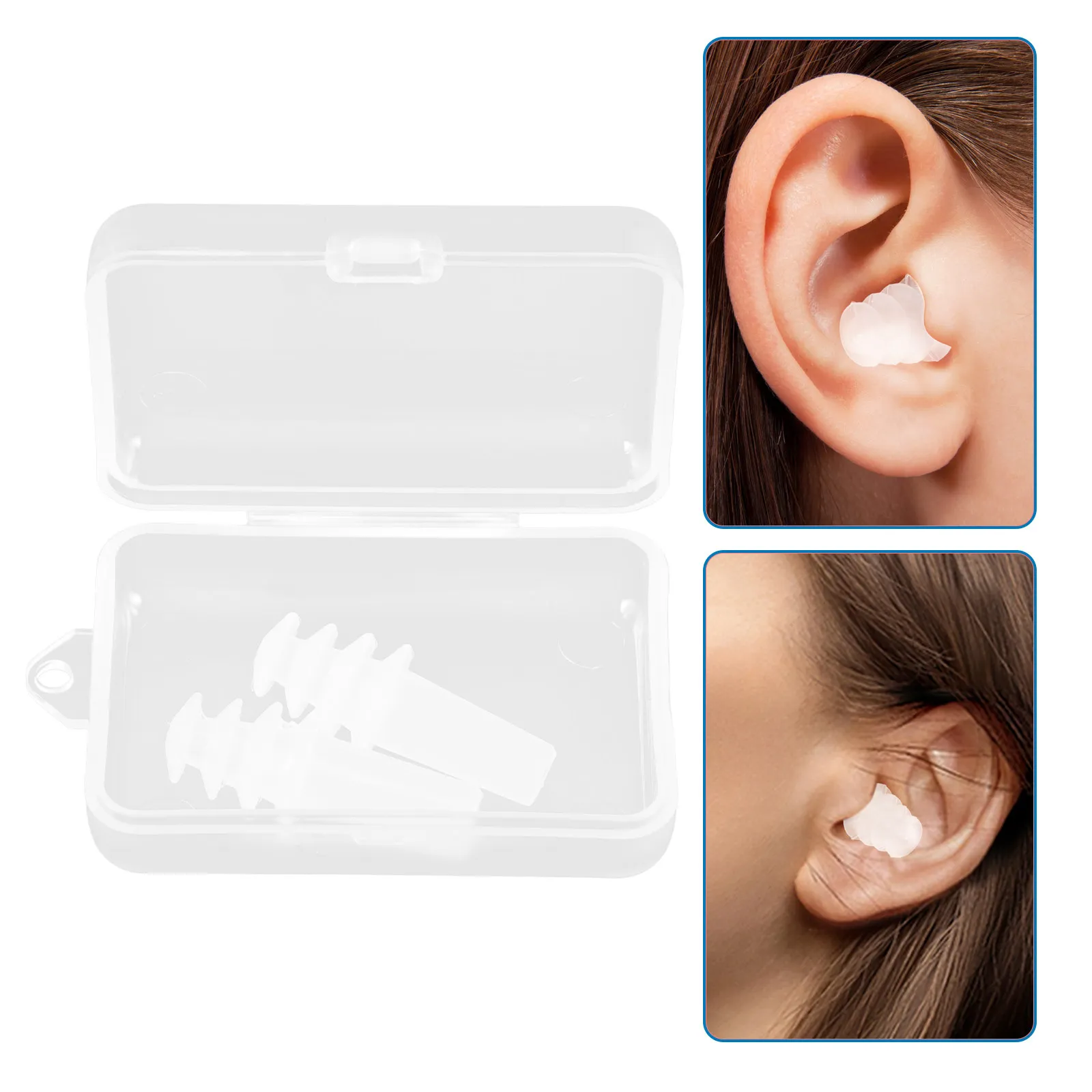 1Pair Aviation Earplugs Silicone Comfortable Noise Cancelling Ear Protection for Sleeping Studying Traveling Swimming
