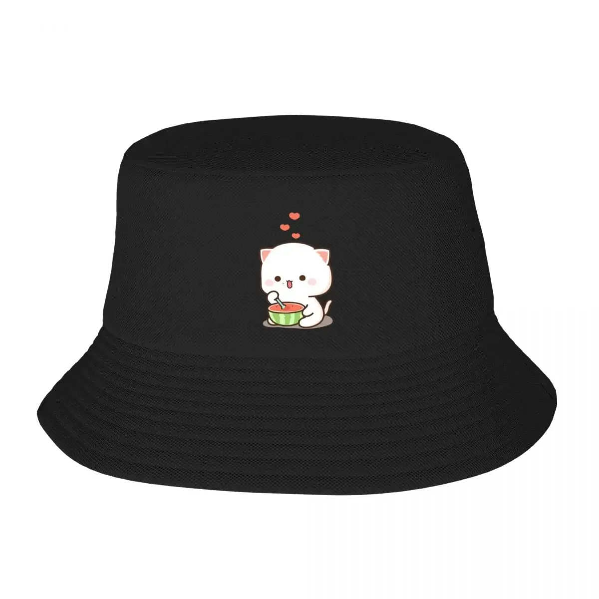 Mochi Mochi Peach Cat Long Bucket Hat Luxury Brand hard hat Women's 2024 Men's