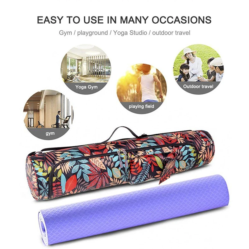 

Yoga Bag Yoga Mat Bag Printed Men Women Sports Mat Bag Pilates Mat Backpack Fitness Dance Gym Mat Cover Sports Backpack