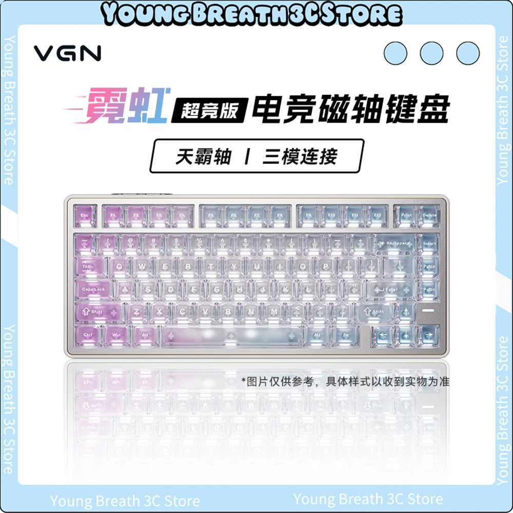Vgn Neon75 Ultimate Mechanical Keyboard Tri Mode E-Sport Magnetic Switch Game Keyboard 8000mah Pc Accessory For Valorant Gamer