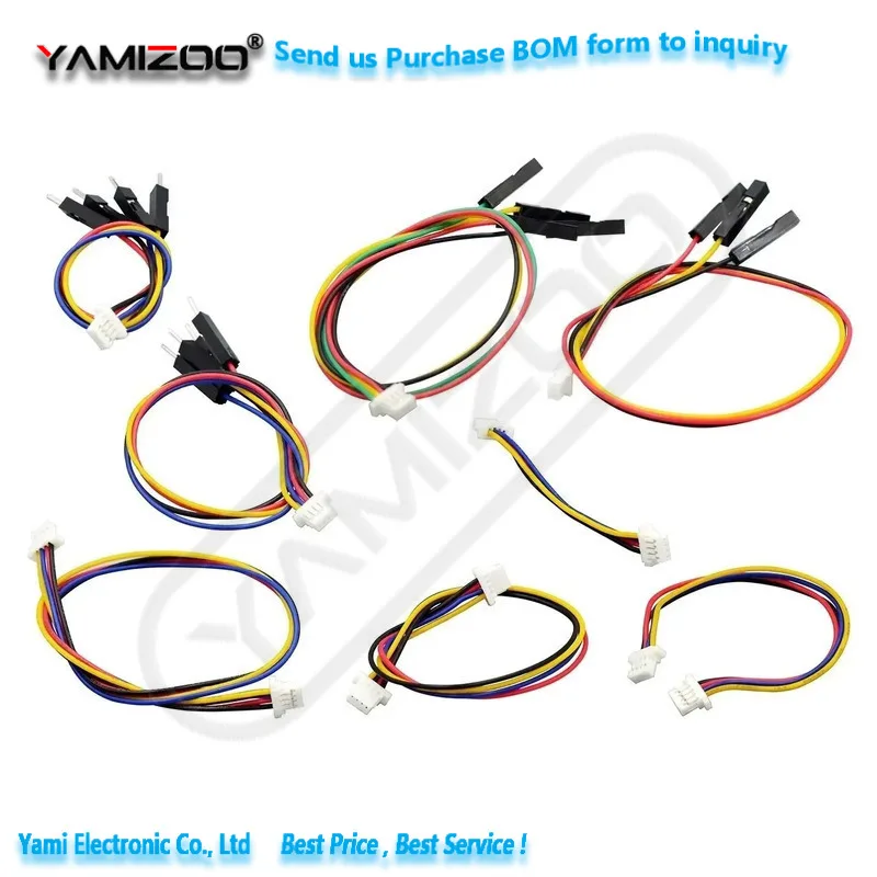 10pcs jst 1,0 sh 2. 5 4-poliges Kabel mit Buchse Stecker Dupont Draht Stemma QT für QWiic – Detail 1