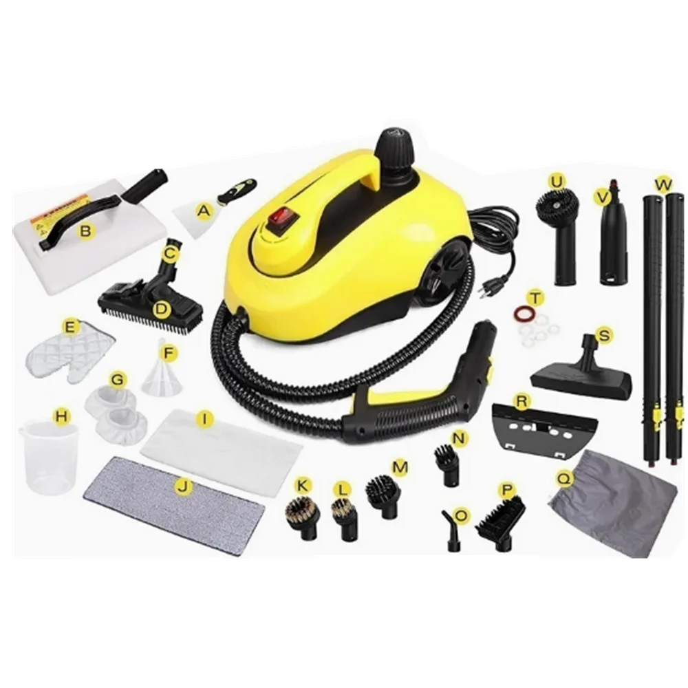 Portable Multi-Purpose 1800W Professional High Pressure Commercial Handheld Steam Cleaner for Cars and Home