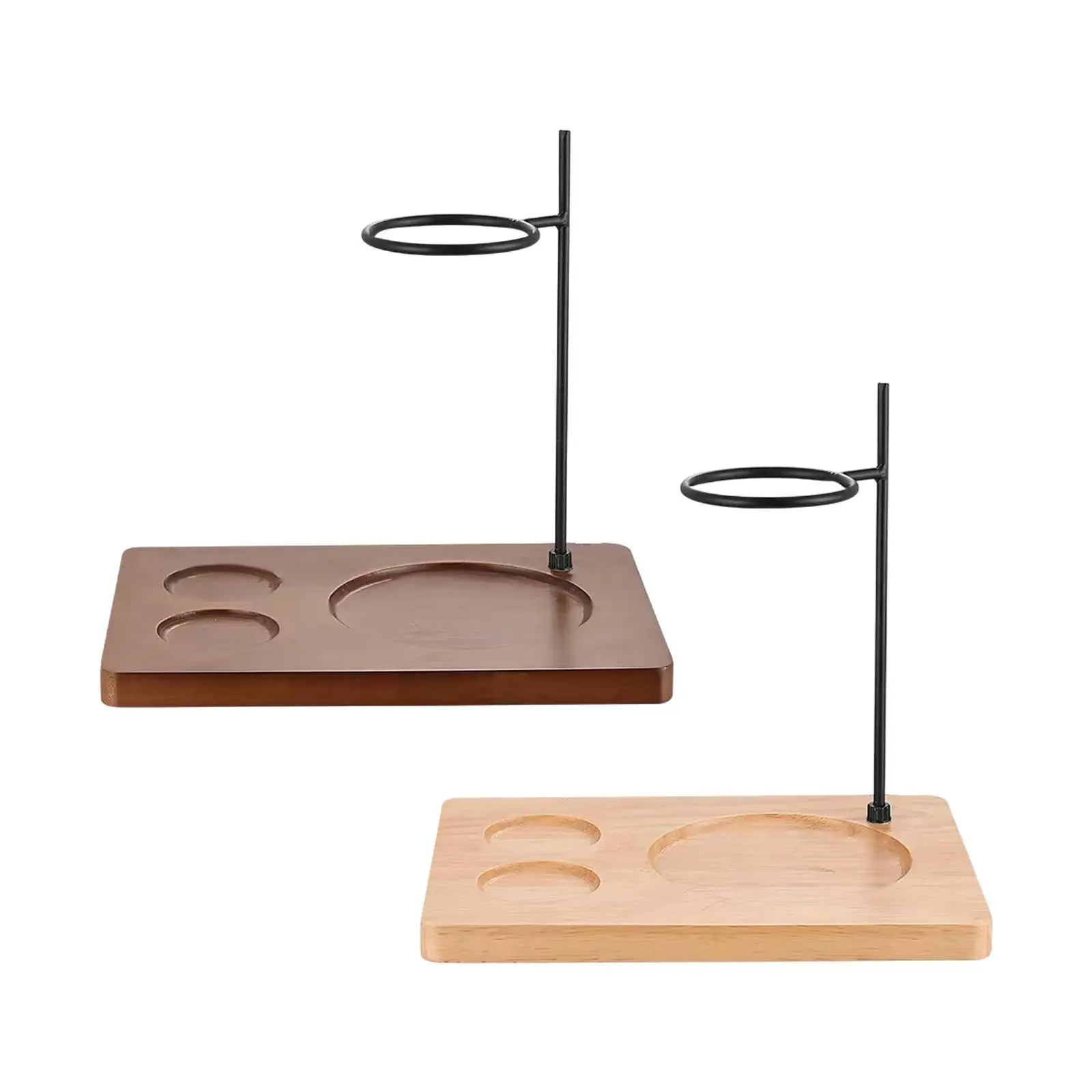 Kaffee-Tropfständer, Übergießstation, multifunktionales Dekor, wiederverwendbar, mit Holzsockel für Café, Restaurant, Küche, Einweihungsgeschenk